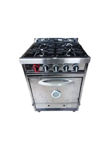 Cocina industrial 90-60-58 cm / horno y 4 hornallas