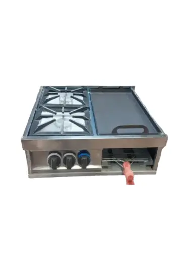 Cocina industrial 56 - 56 cm / 2 hornallas y una plancha